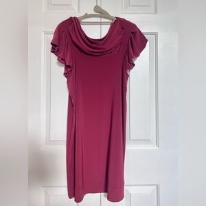 (NEW) Banana Republic Elegant Wine Draped Jersey Dress, M